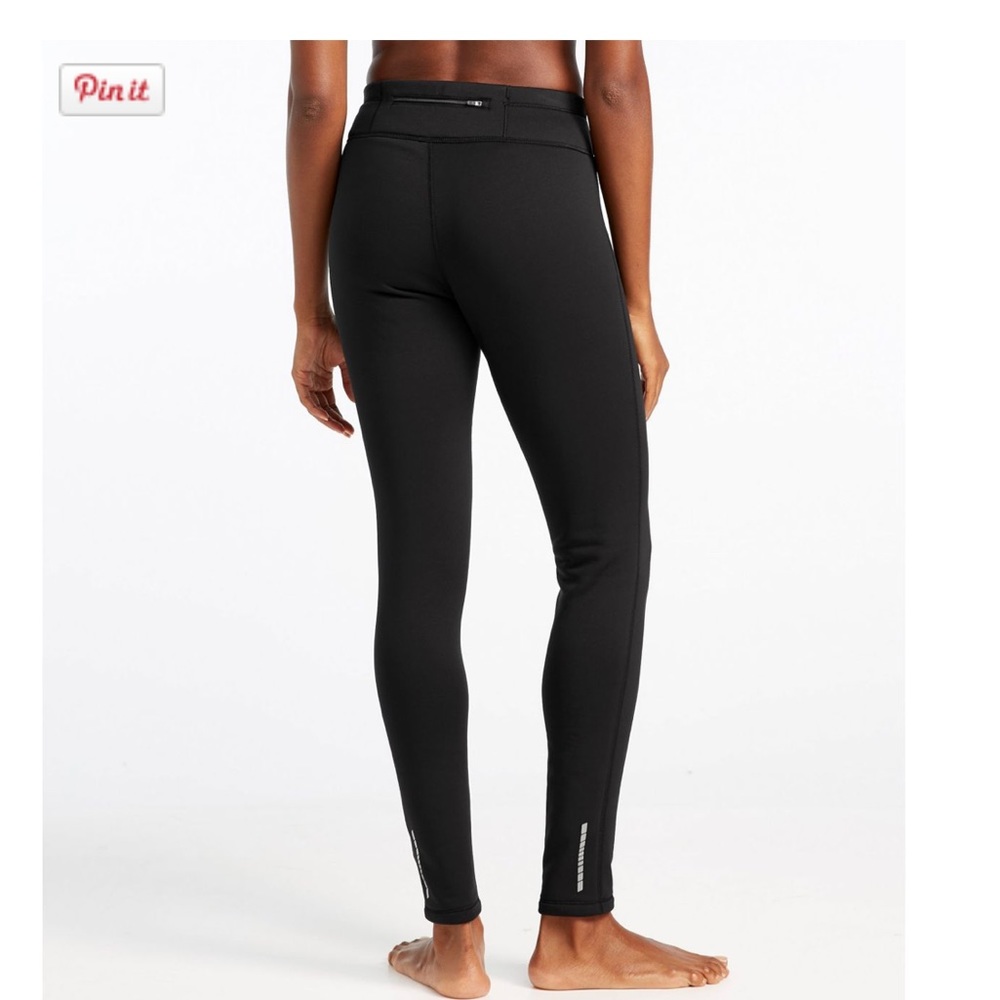 L.L. Bean Women’s PrimaLoft ThermaStretch Fleece Tights in Navy